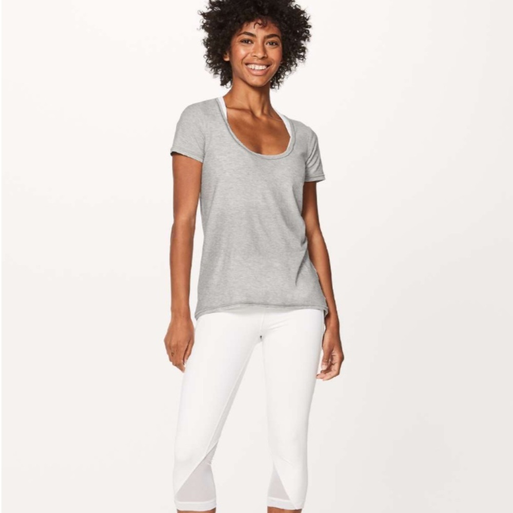LULULEMON grey another round tee